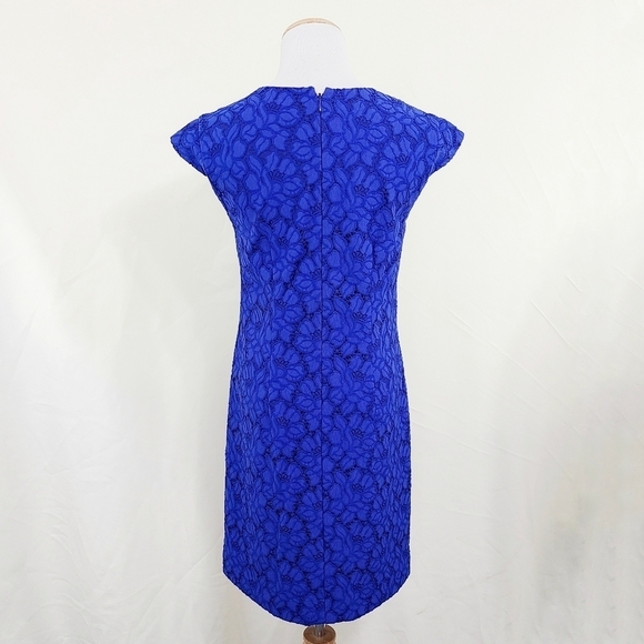 J. Crew lace shift dress royal blue size 2 - Picture 2 of 6